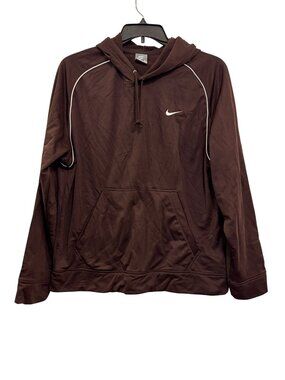 vintage Nike Mens Brown Hoodie Sweatshirt L With